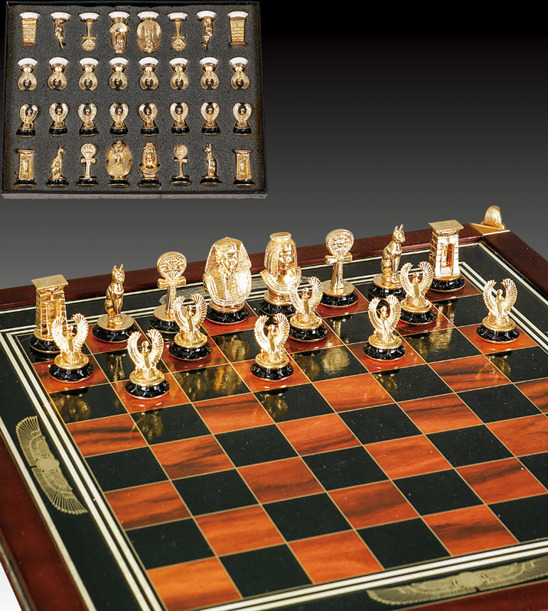 美国金字塔 24K镀金国际象棋