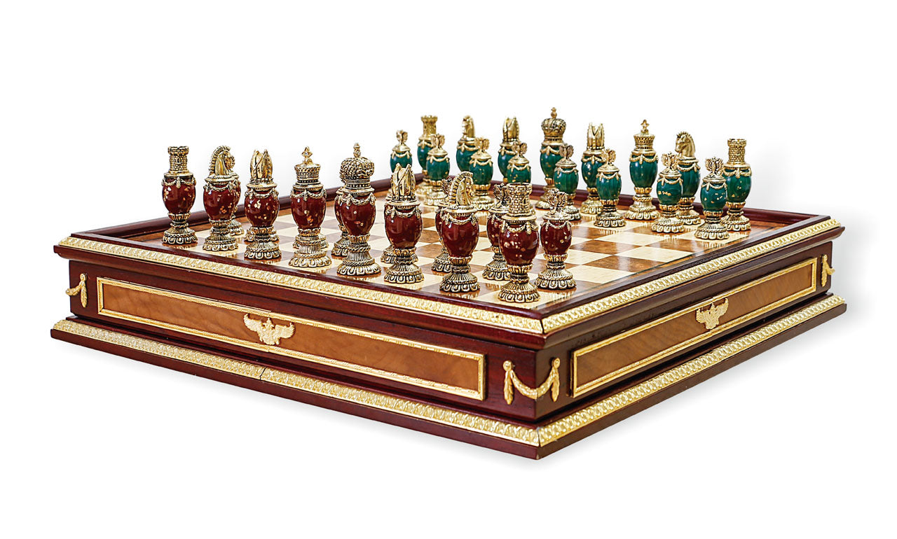 俄罗斯 法贝热 珐琅国际象棋